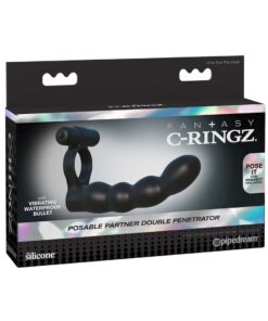 Inel Vibrator Double Penetrator Black