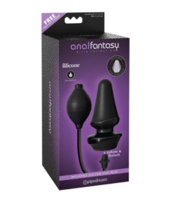 Dop Anal Inflatable Silicone Butt Plug Black