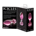 Dop Anal Sticla 48 Rose Butt Plug Sticla Roz Icicles 48