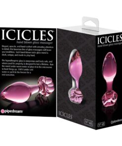 Butt Plug Sticla Roz Icicles 48