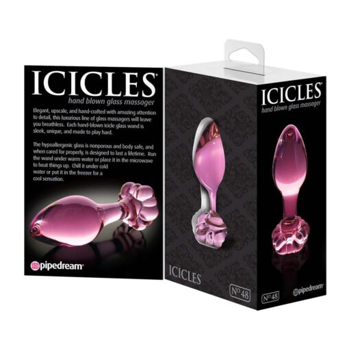 Butt Plug Sticla Roz Icicles 48