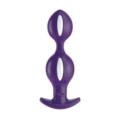 Butt Plug B Balls White Dark Violet