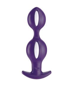 Butt Plug B Balls White Dark Violet