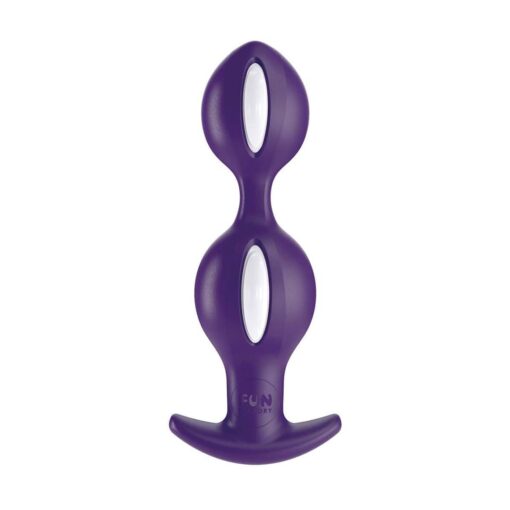 Butt Plug B Balls White Dark Violet