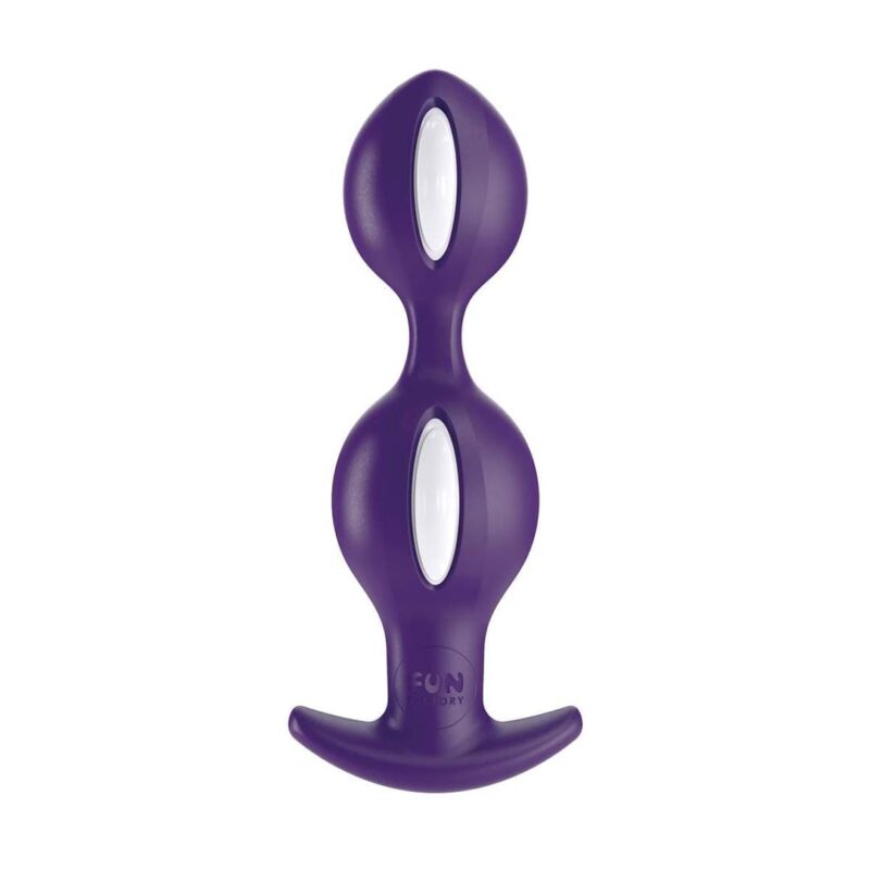 Butt Plug B Balls White Dark Violet