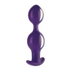 Butt Plug B Balls White Dark Violet mov Butt Plug B Balls White Dark Violet