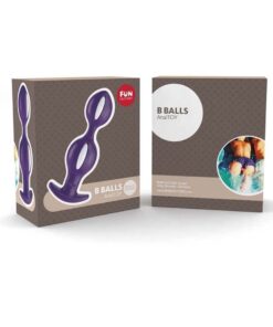 Butt Plug B Balls White Dark Violet