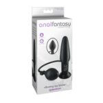 Butt plug anal-gonflabil Blaster-Black butt plug cu vibratii