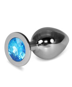 Butt Plug Rosebud Classic Metal L Albastru