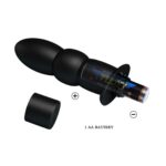 Butt Plug Vibrator Wyatt Black baterie Butt Plug Vibrator Wyatt Black
