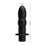 Butt Plug Vibrator Wyatt Black dimensiune Butt Plug Vibrator Wyatt Black
