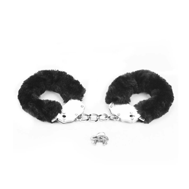 Catuse Fetish Fluffy Hand Cuffs Black