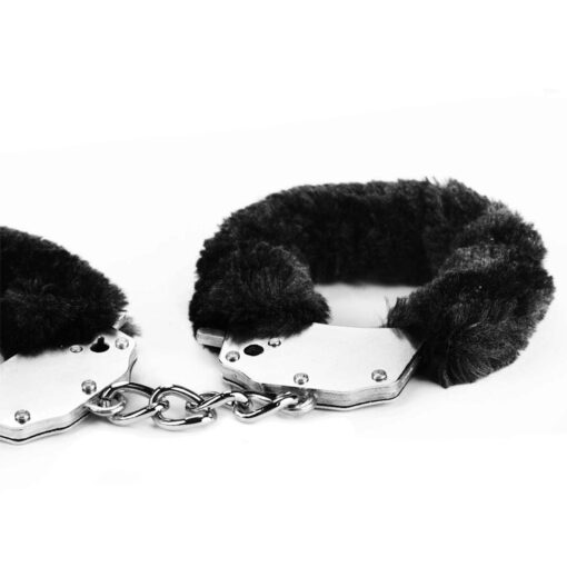 Catuse Fetish Fluffy Hand Cuffs Black