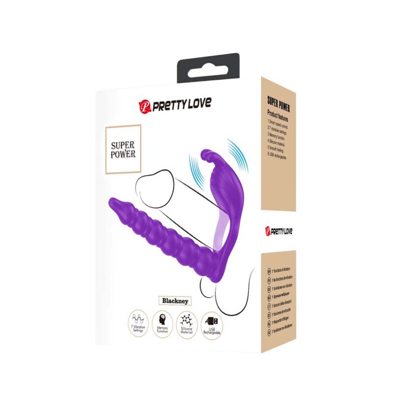 Strapon cu Inel Penis Blackney Purple Strapon cu Inel Penis Blackney Purple