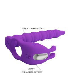 Strapon cu Inel Penis Blackney Purple