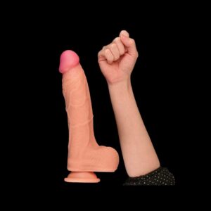 Dildo Realistic cu Strat Dublu de Piele handcomp