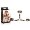 set de zgarda si catuse cu model de leopard
