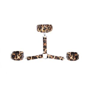 Set Catuse Cu Zgarda Leopard Frenzy